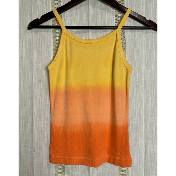 Vintage Y2K Designer Orange Yellow Sun Tank Top Trixie Marie LA Tank Vintage OS - Picture 7 of 13